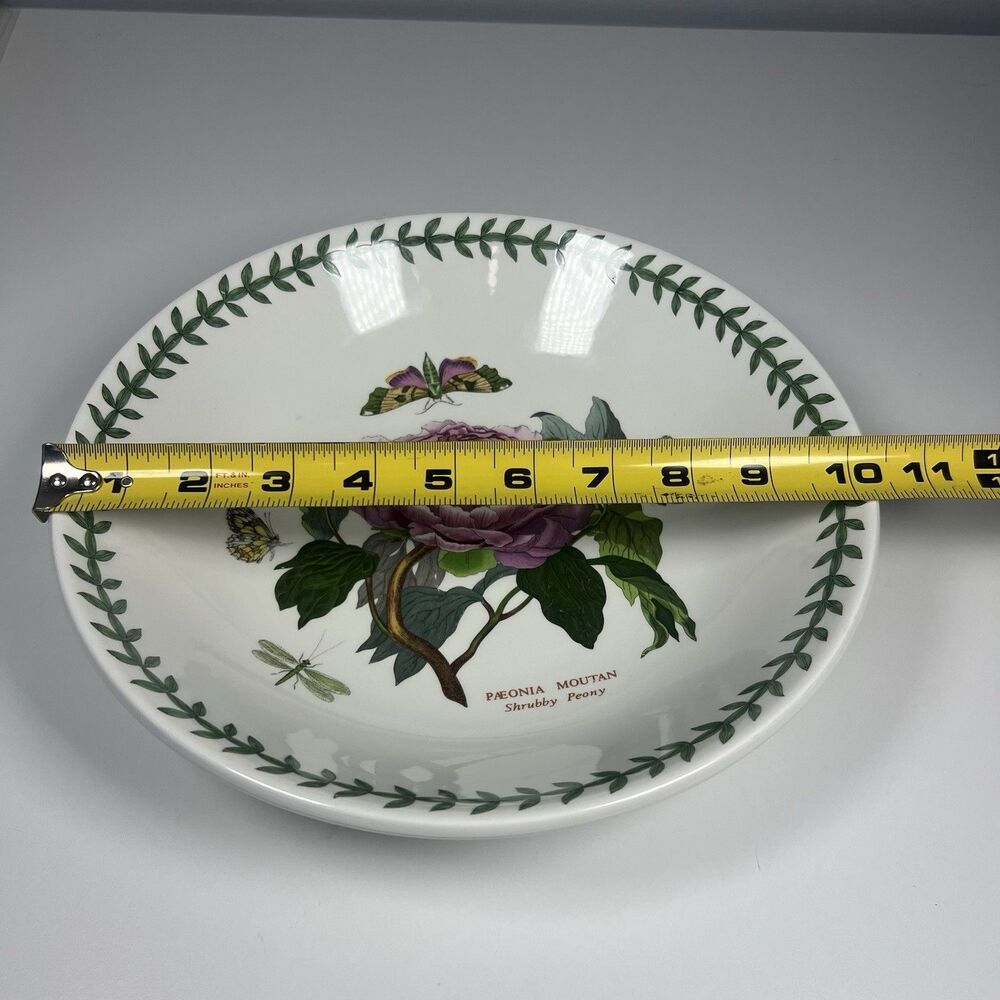 The Botanic Garden large bowl Pasta Fruit Bowl Serving Bowl Paeonia Peony 10.25" - Picture 8 of 9
